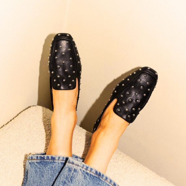 Kelsi Dagger Finley Black Stud Loafers