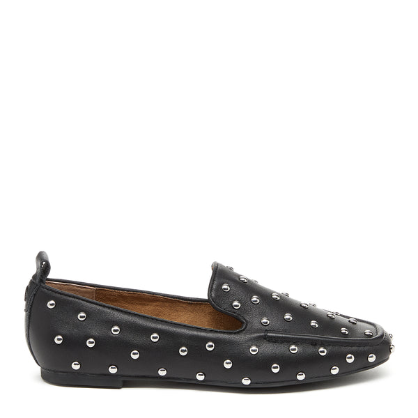 kelsi dagger Finley Black Stud Loafers