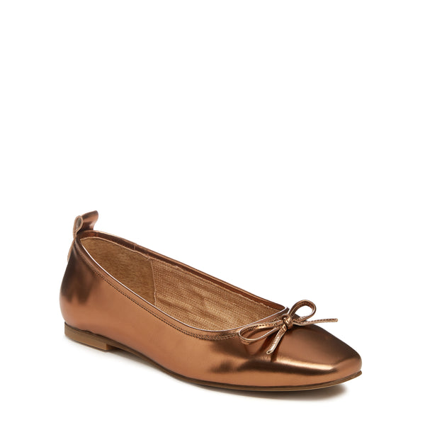 Kelsi Dagger Frankie Cognac Metallic Ballet Flats