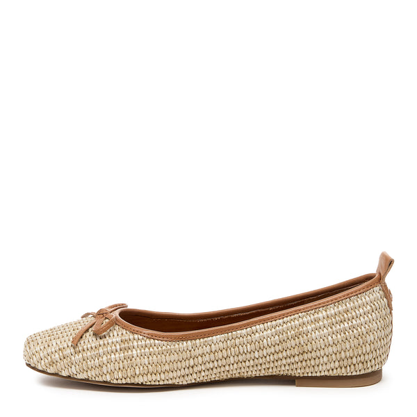 Kelsi Dagger Frankie Mini Raffia Ballet Flats