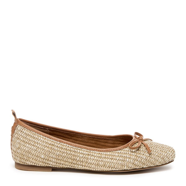 kelsi dagger Frankie Mini Raffia Ballet Flats