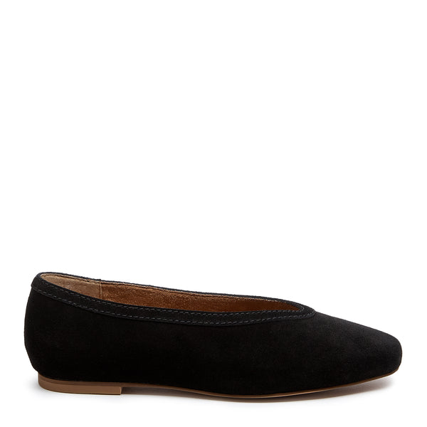kelsi dagger Freya Black Ballet Flats