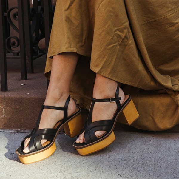 Kelsi Dagger Genie Black Platform Sandals