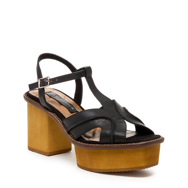 Kelsi Dagger Genie Black Platform Sandals