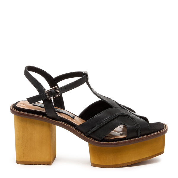 kelsi dagger Genie Black Platform Sandals