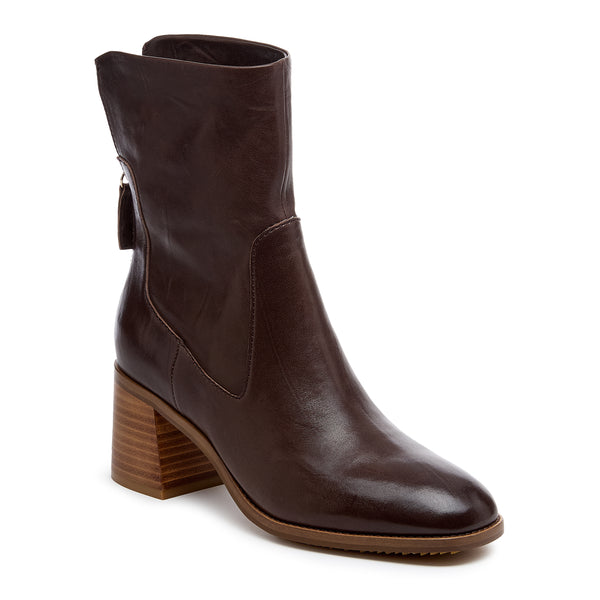kelsi Dagger Island Cacao Leather Booties