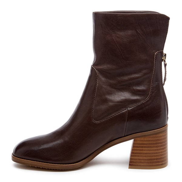 kelsi Dagger Island Cacao Leather Booties