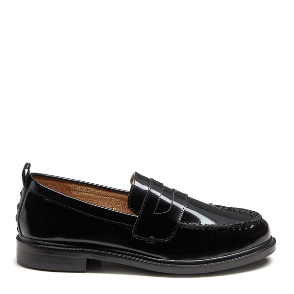 kelsi dagger Lens All Black Leather Loafers
