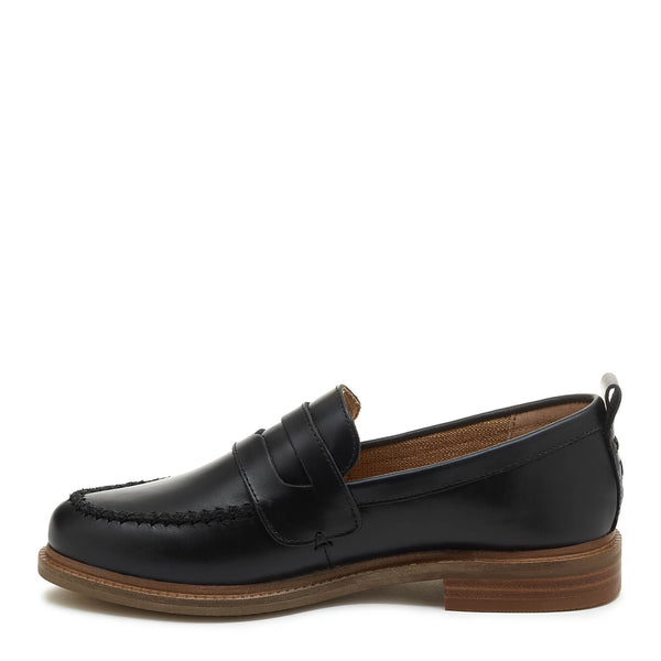 Kelsi Dagger Lens Black Glossy Leather Loafers