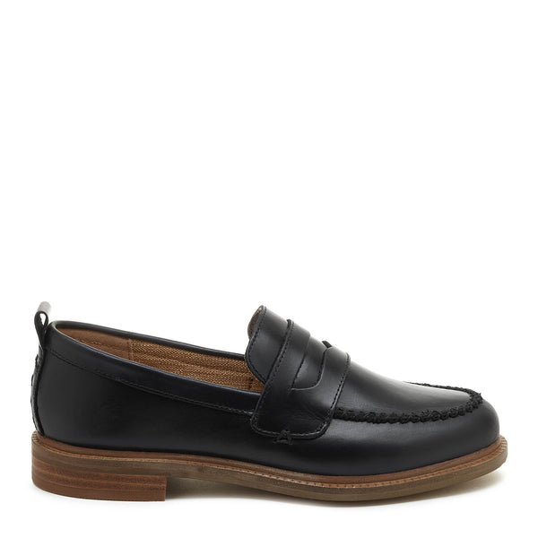 kelsi dagger Lens Black Glossy Leather Loafers