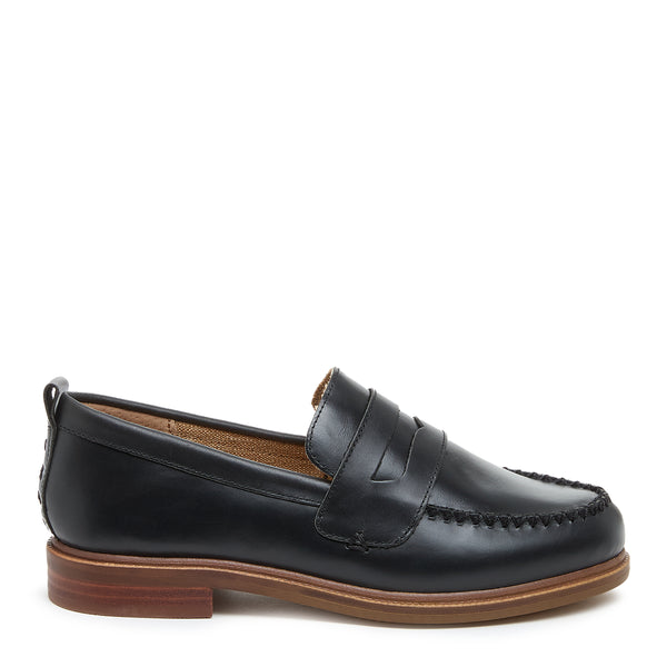 kelsi dagger Lens Black Glossy Wide Width Loafers
