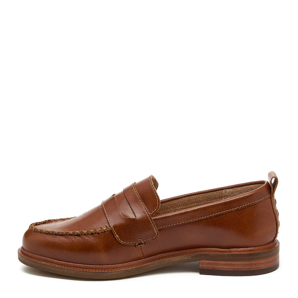Kelsi Dagger Lens Caramel Leather Loafers