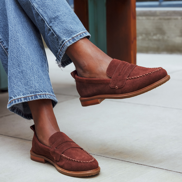 Kelsi Dagger Lens Cinnamon Suede Loafer