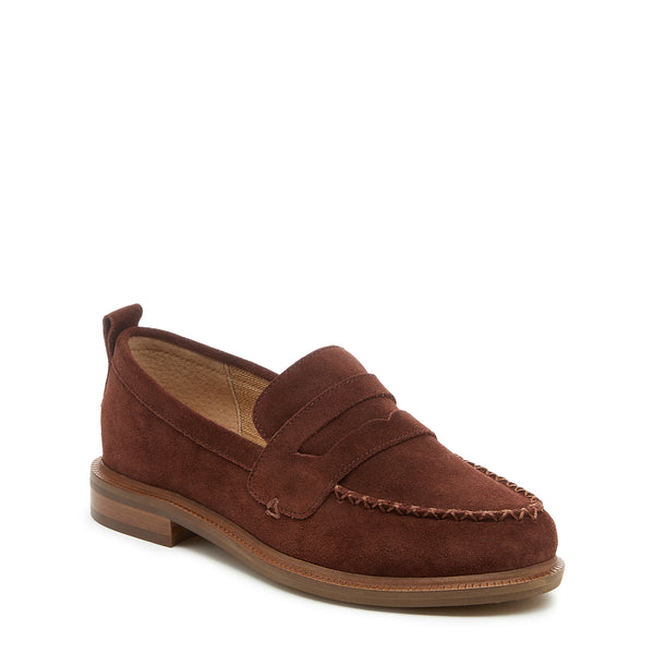 Kelsi Dagger Lens Cinnamon Suede Loafer