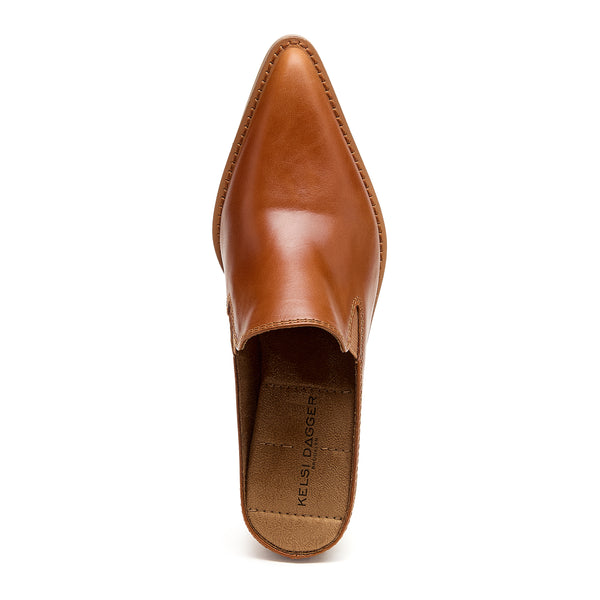 Kelsi Dagger Mason Caramel Pointed Toe Mules