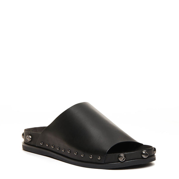 Kelsi Dagger Squish Black Stud Slide Sandals