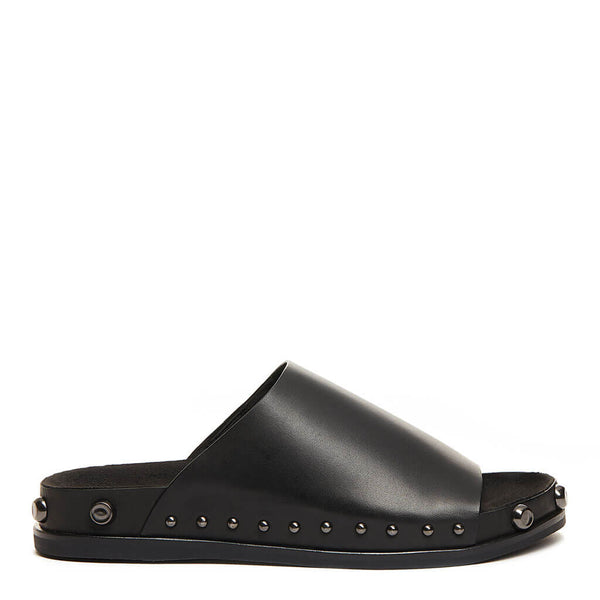 kelsi dagger Squish Black Stud Slide Sandals