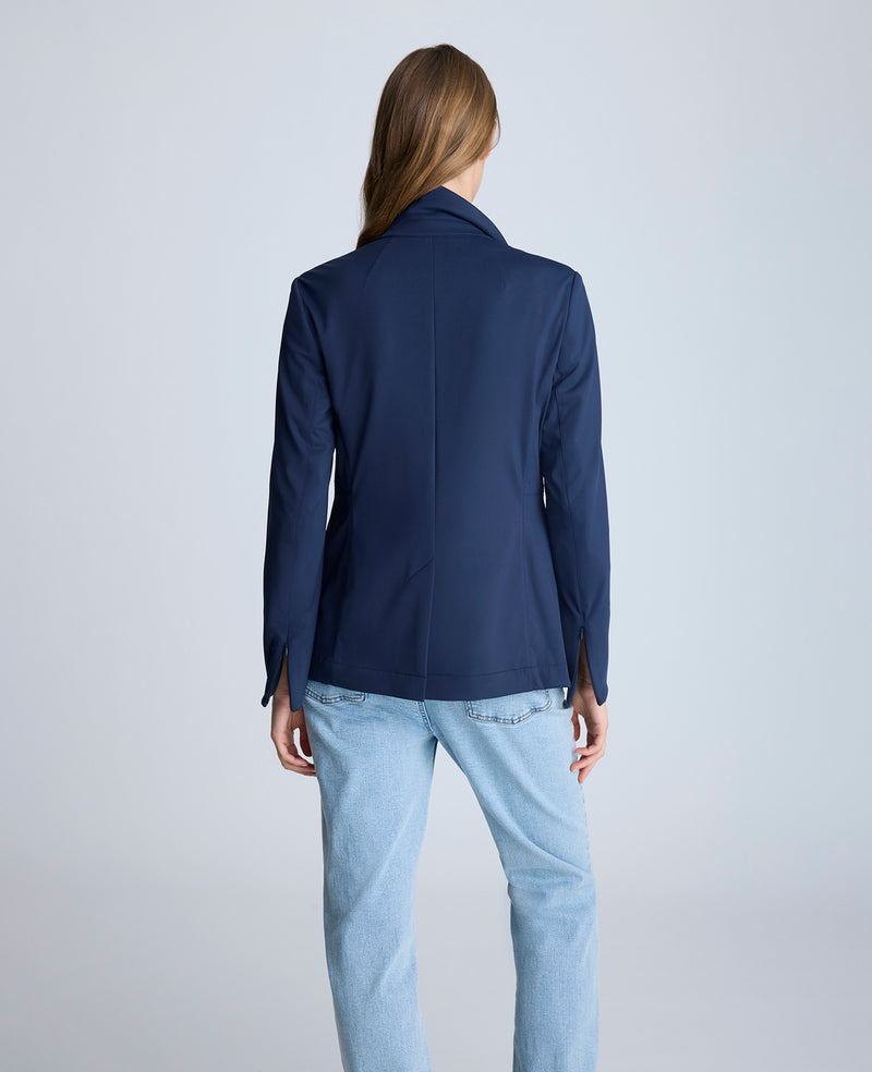 Kenneth Cole Athletic Stretch One Button Notch Collar Jacket