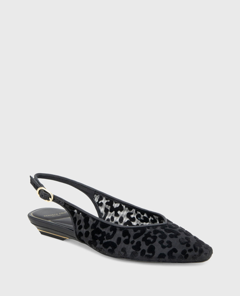 Kenneth Cole Berkette Leopard Flocked Mesh Slingback