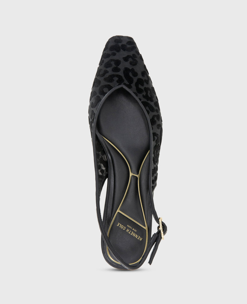 Kenneth Cole Berkette Leopard Flocked Mesh Slingback