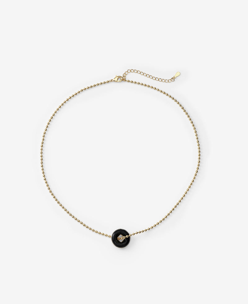 Kenneth Cole BONBONWHIMS Mental Health Coalition Charm Necklace - Black