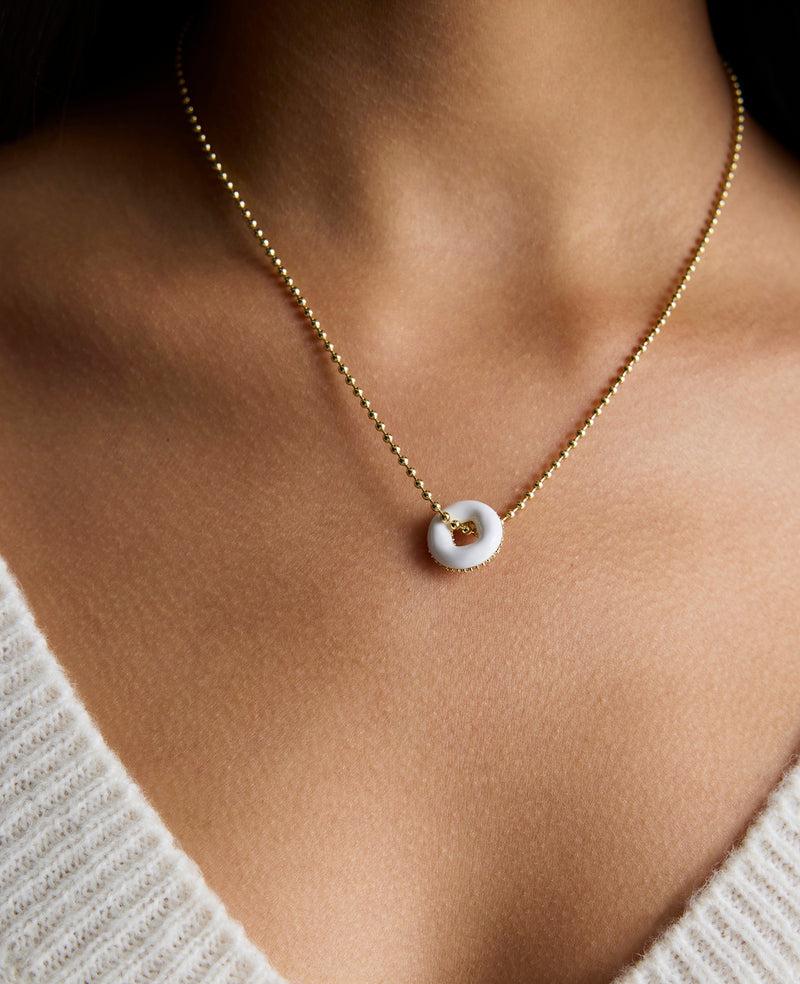 kenneth cole BONBONWHIMS Mental Health Coalition Charm Necklace - White