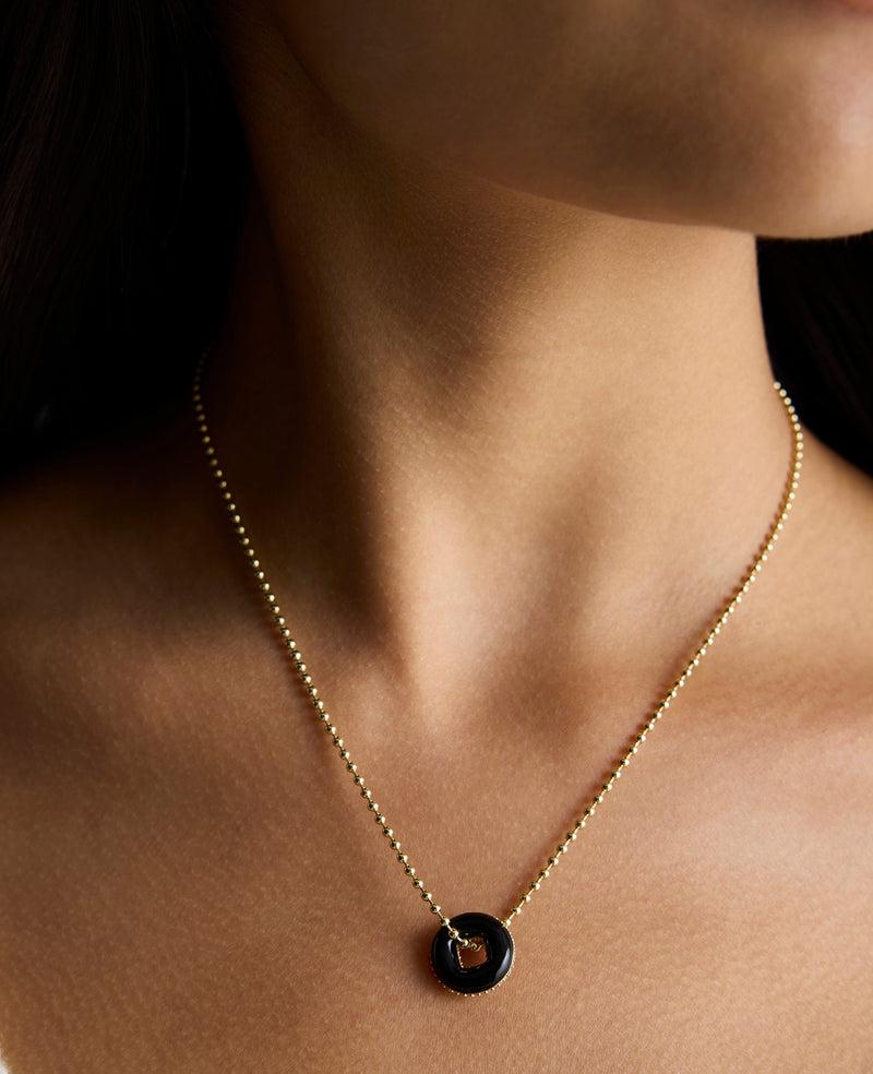 kenneth cole BONBONWHIMS Mental Health Coalition Charm Necklace - Black