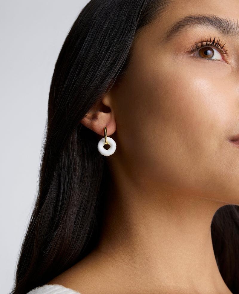 kenneth cole BONBONWHIMS Mental Health Coalition Earring - White