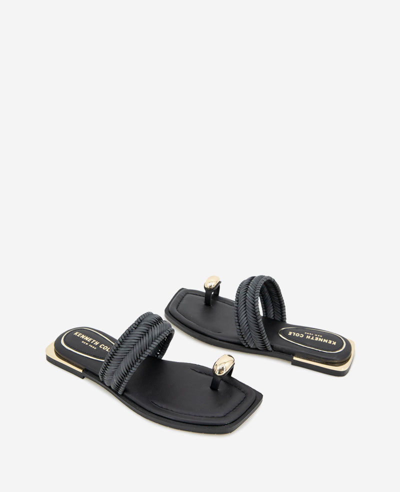 Kenneth Cole Andarna Leather Woven Toe Ring Sandal