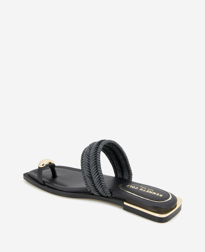 Kenneth Cole Andarna Leather Woven Toe Ring Sandal