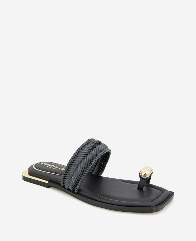 Kenneth Cole Andarna Leather Woven Toe Ring Sandal