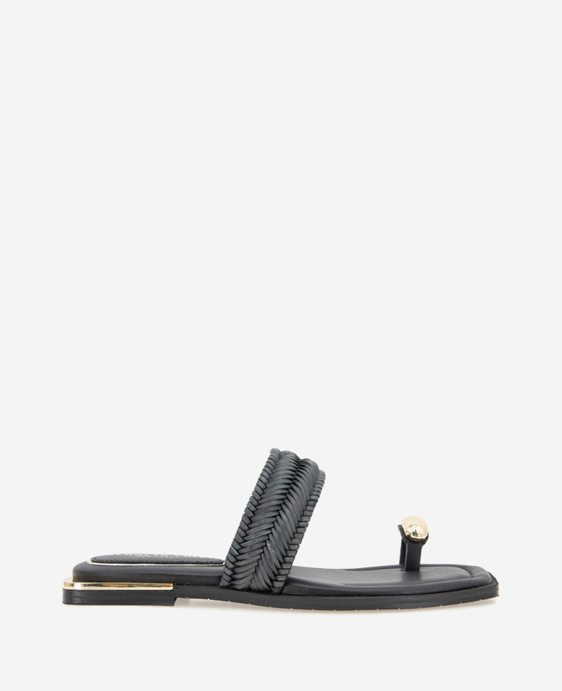 kenneth cole Andarna Leather Woven Toe Ring Sandal