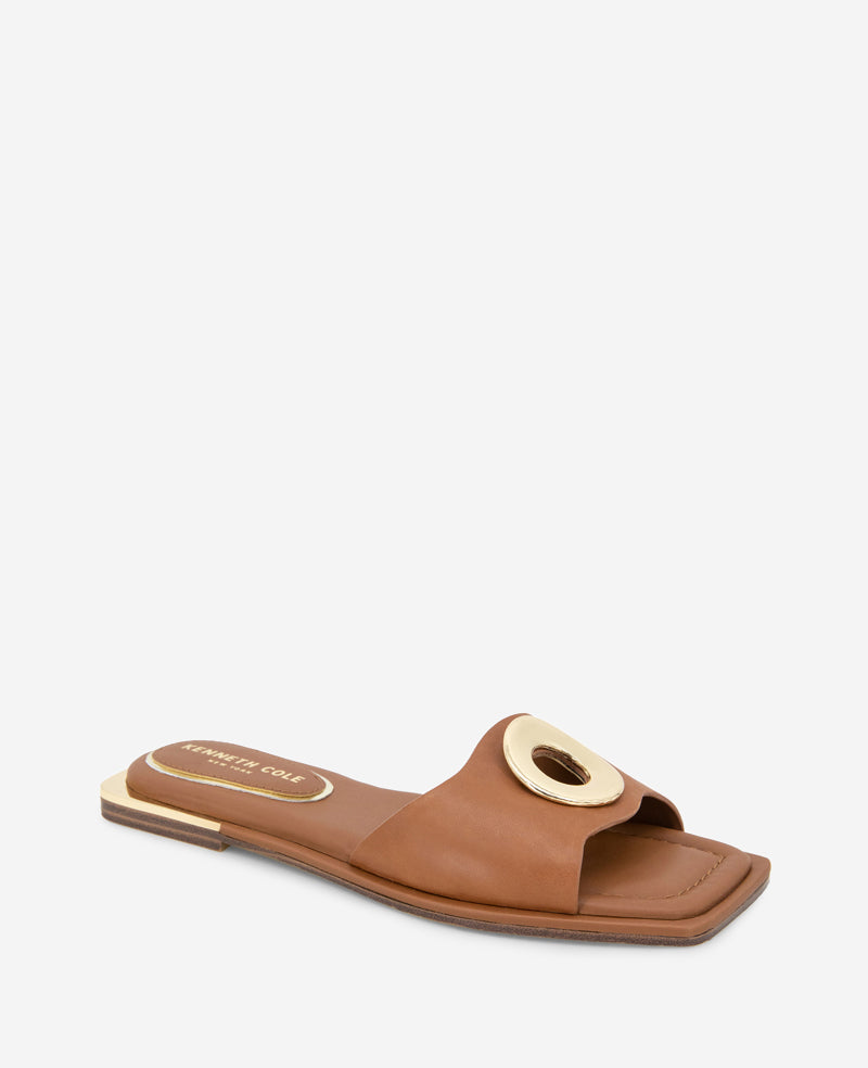 Kenneth Cole Asher Leather Metal Ring Sandal
