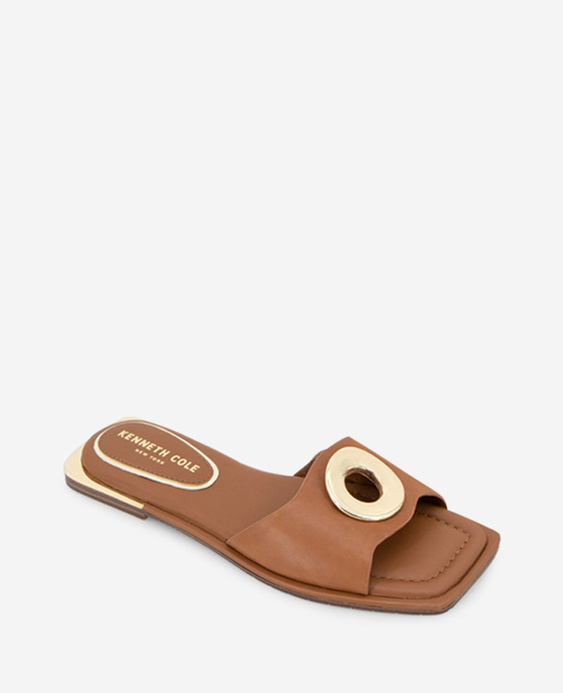 Kenneth Cole Asher Leather Metal Ring Sandal