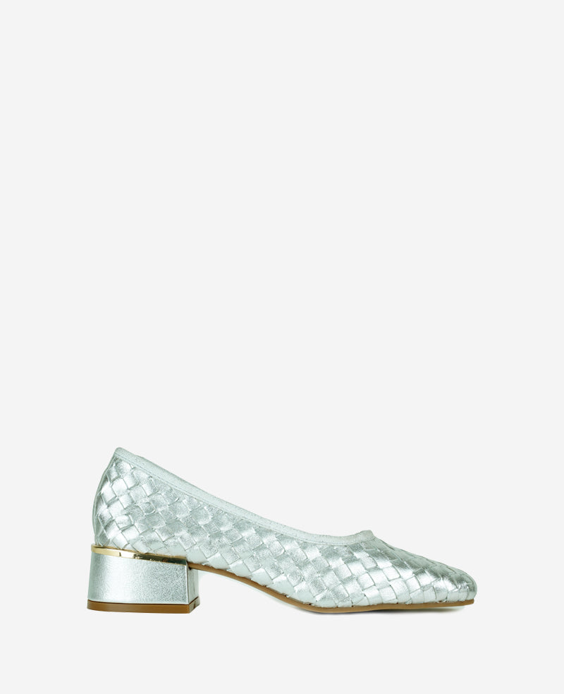 kenneth cole Birdie Woven Metallic Leather Pump