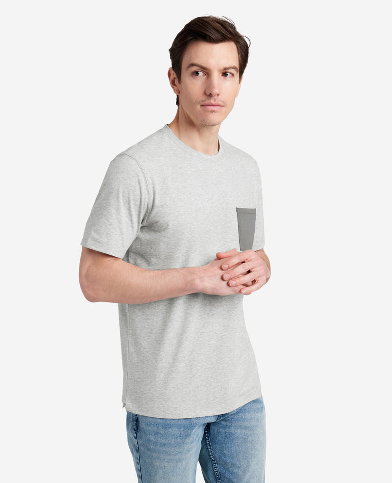 kenneth cole Colorblock Pocket Crew Neck T-Shirt