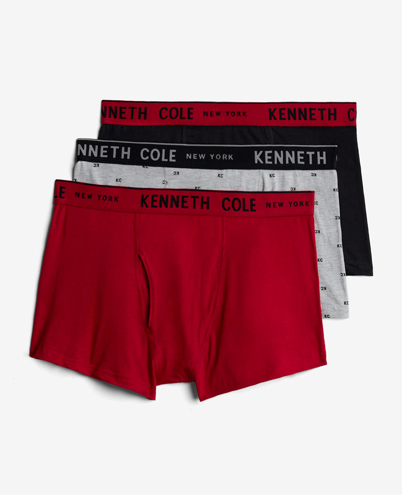 kenneth cole Cotton Stretch Trunks 3-Pack