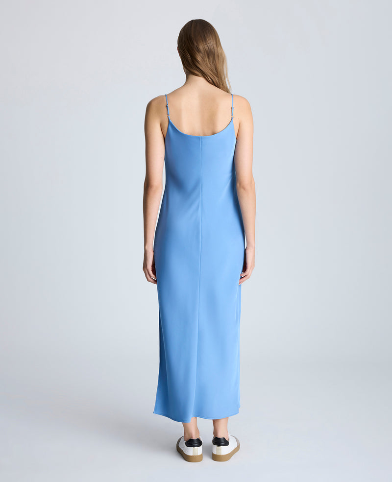 Kenneth Cole Cowl Neck Side Slit Maxi Slip Dress