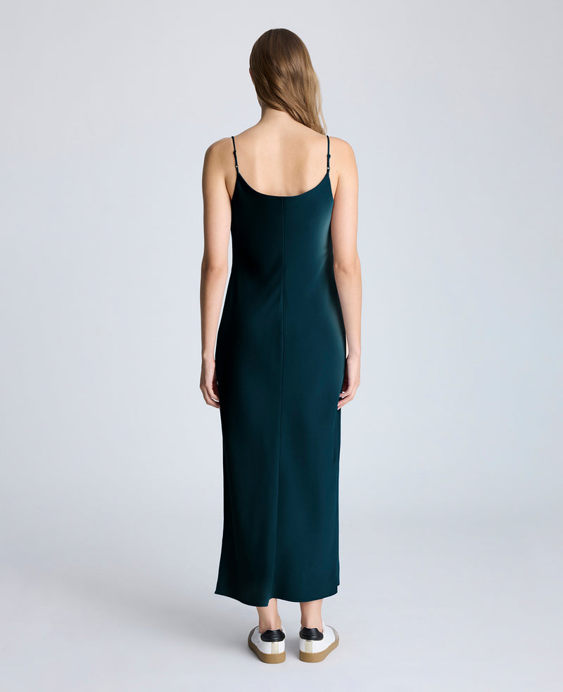 Kenneth Cole Cowl Neck Side Slit Maxi Slip Dress