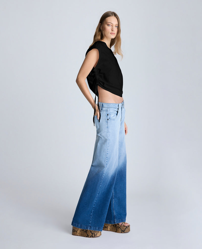 Kenneth Cole Crop Tank With Side Ruching