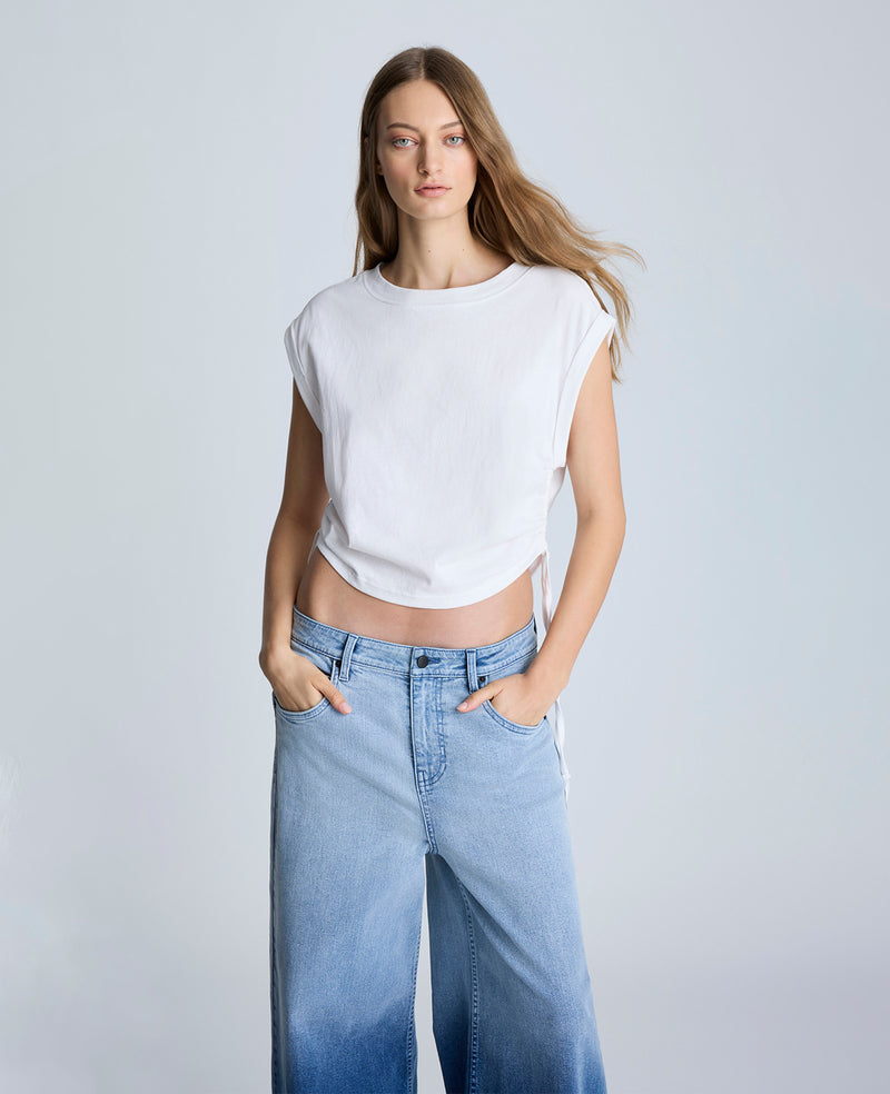 kenneth cole Crop Tank with Side Ruching