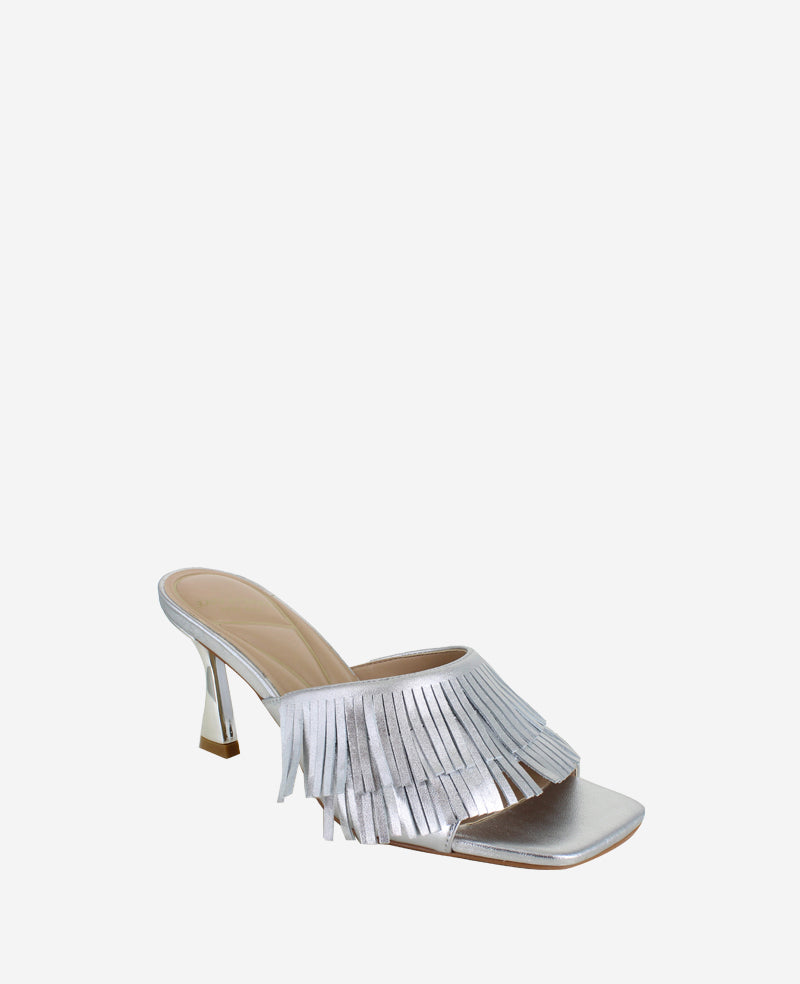 Kenneth Cole Darby Metallic Fringe Heel