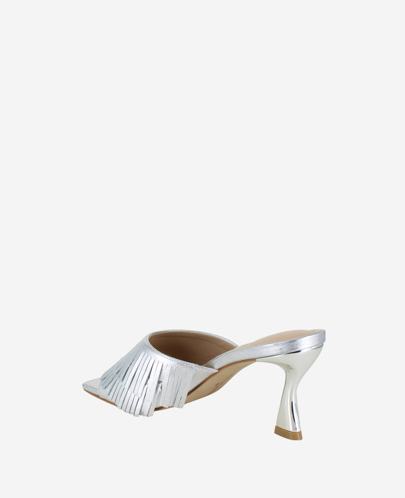 Kenneth Cole Darby Metallic Fringe Heel