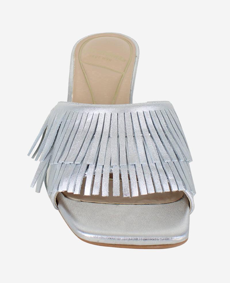 Kenneth Cole Darby Metallic Fringe Heel