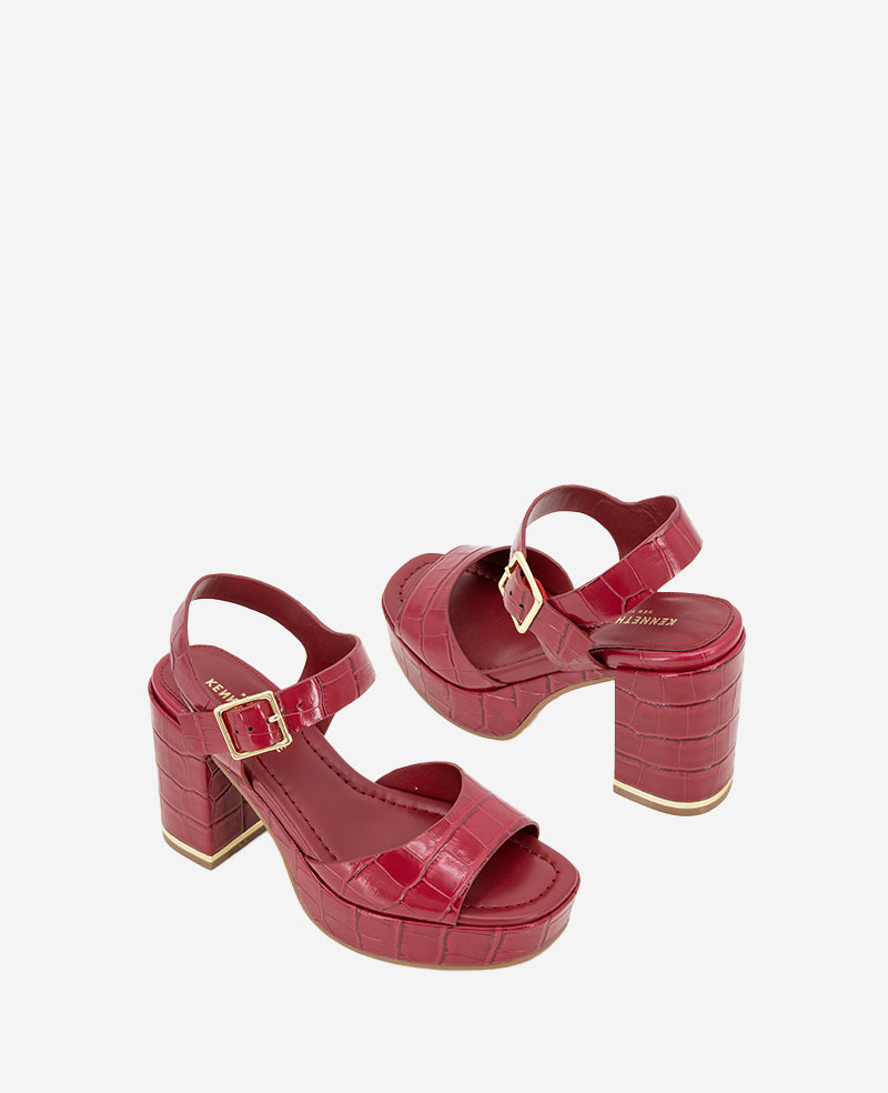 Kenneth Cole Darla Croco Platform Heeled Sandal