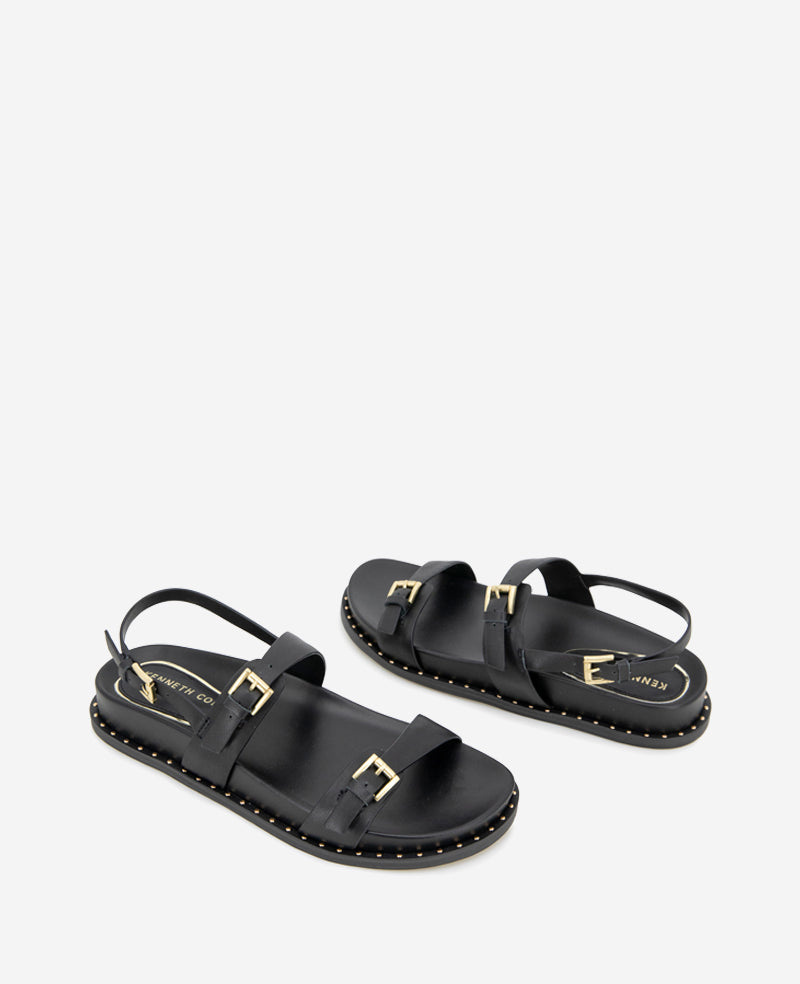 Kenneth Cole Drinity Leather Band Buckle Sandal