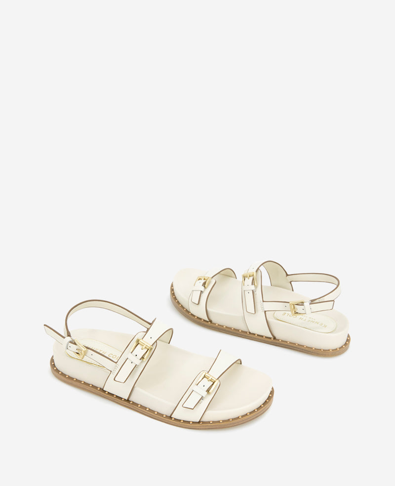 Kenneth Cole Drinity Leather Band Buckle Sandal