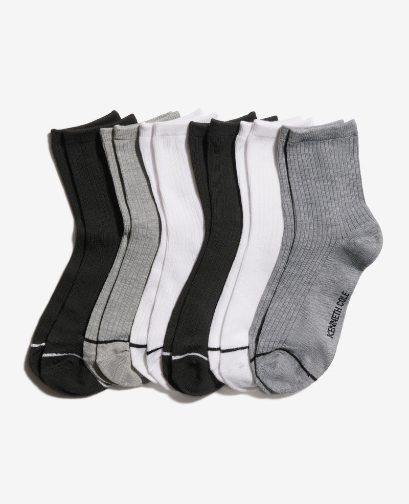 kenneth cole Fine Rib Crew Socks 6-Pack