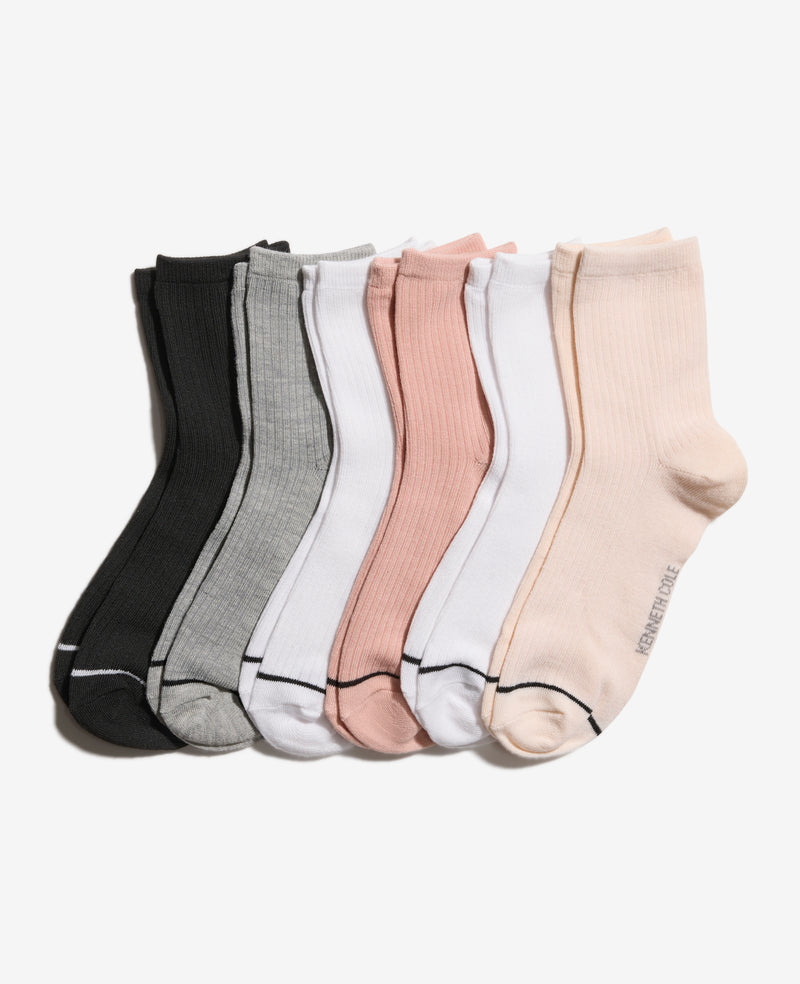 kenneth cole Fine Rib Crew Socks 6-Pack