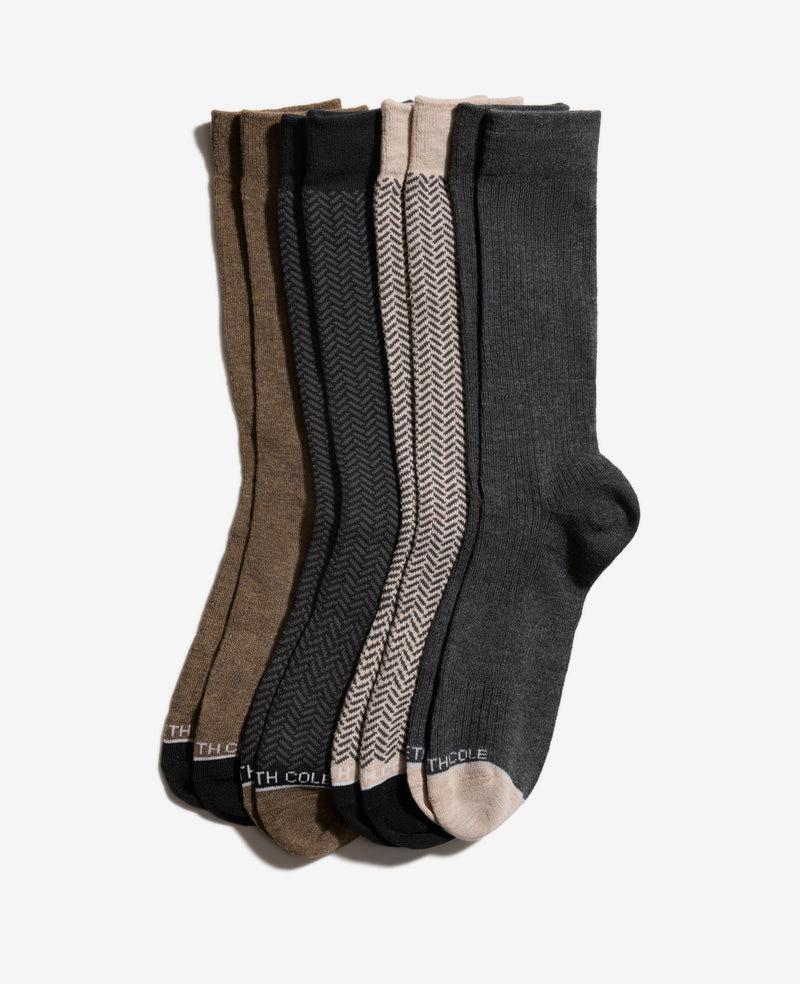 kenneth cole Herringbone Dress Crew Socks 4-Pack